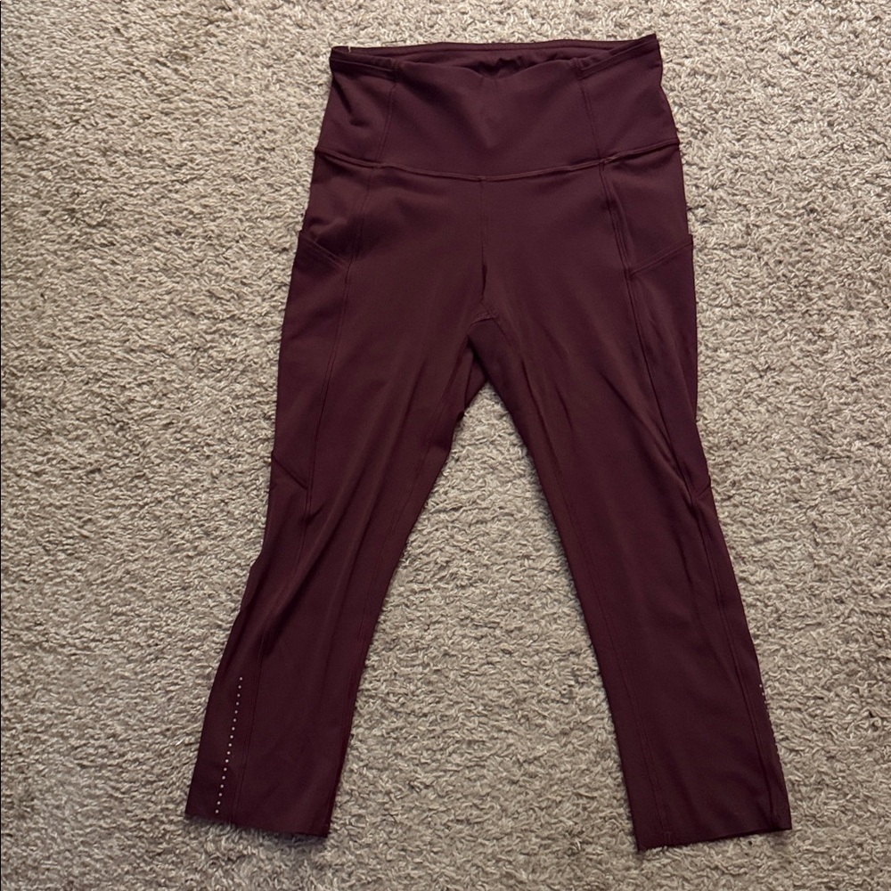Lululemon fast and free crop high waisted leggings